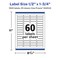 Avery Durable Waterproof Rectangle Labels with Sure Feed, .5" x 1.75"